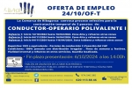 OFERTA DE EMPLEO  24/10/OF-T CONDUCTOR/A OPERARIO/A POLIVALENTE I